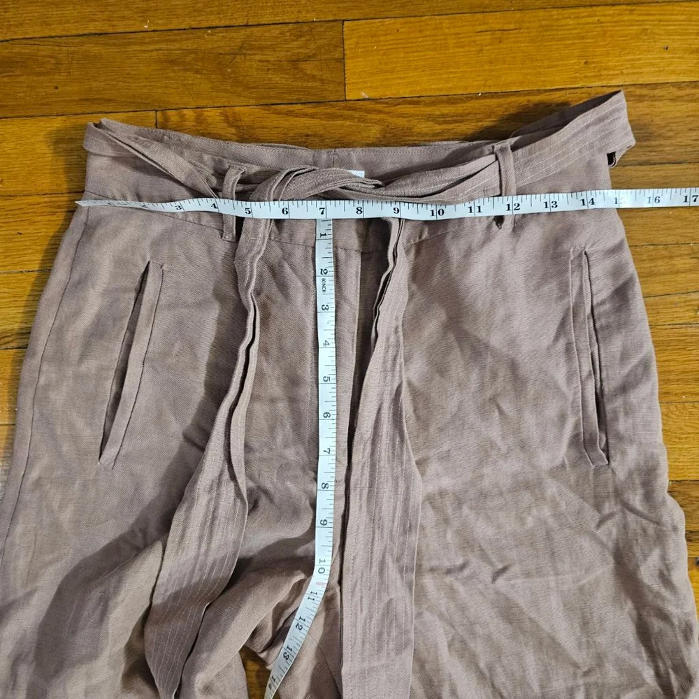 Aritzia Babaton Wide Leg Trouser Linen Blend Women's Size 8